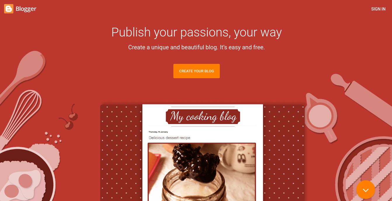 Blogger Homepage Blogger Homepage